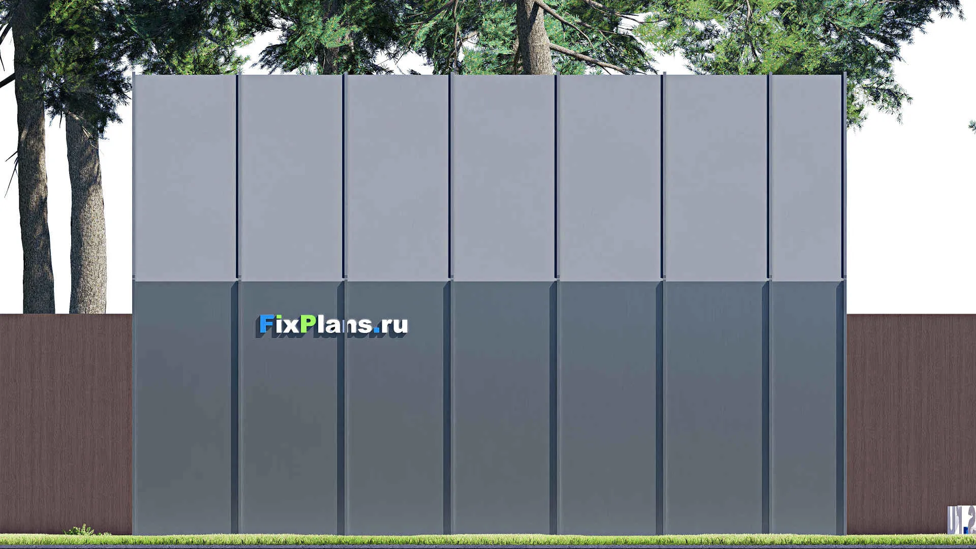 F-21014 - Проект гаража 8 на 8, площадью 50 м² на 2 машиноместа