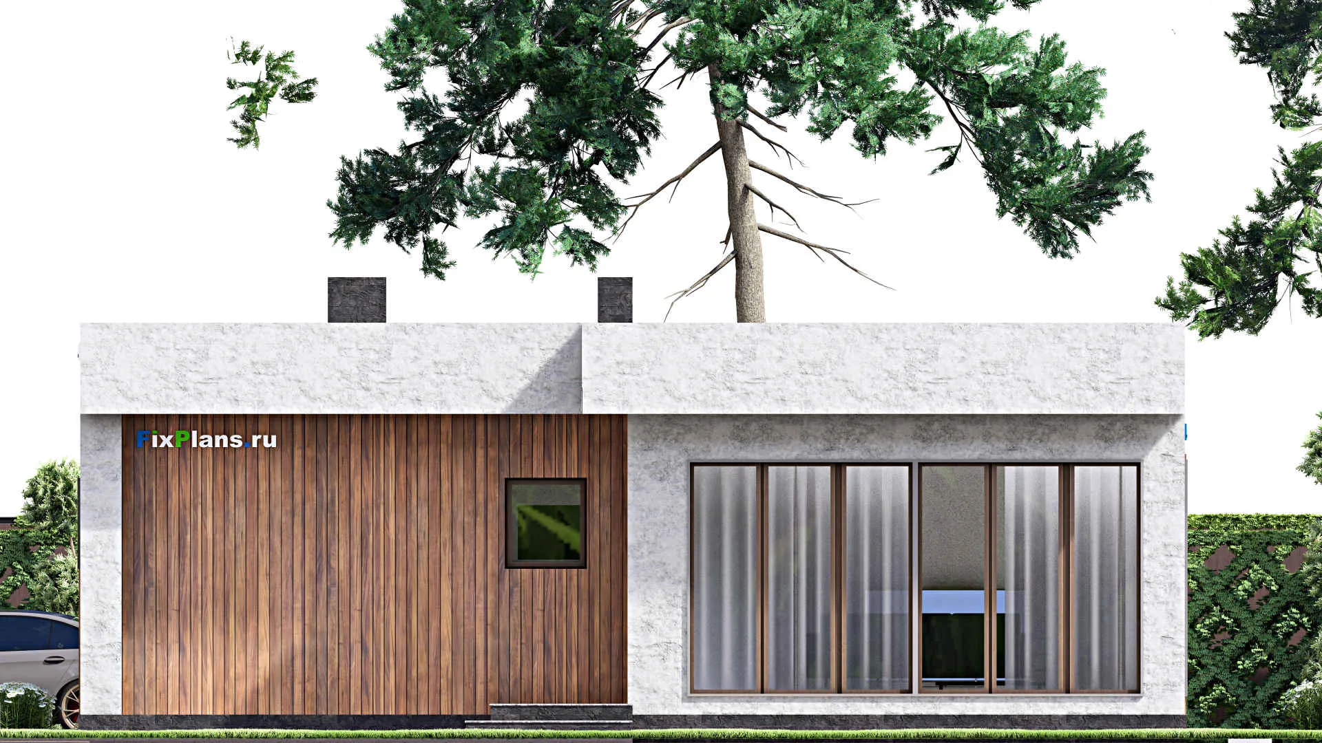 F-14984 - Проект бани 7 на 13, площадью 60 м² с 2 санузлами