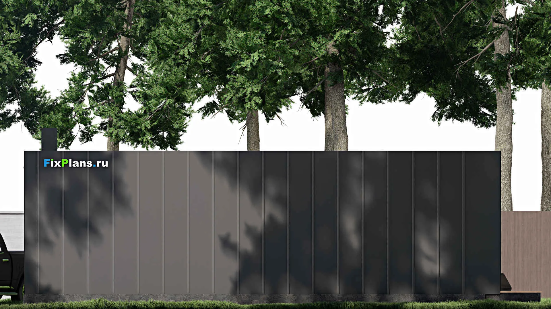 F-1376 - Проект бани 8 на 12, площадью 80 м² с терассой, санузлом и спальней