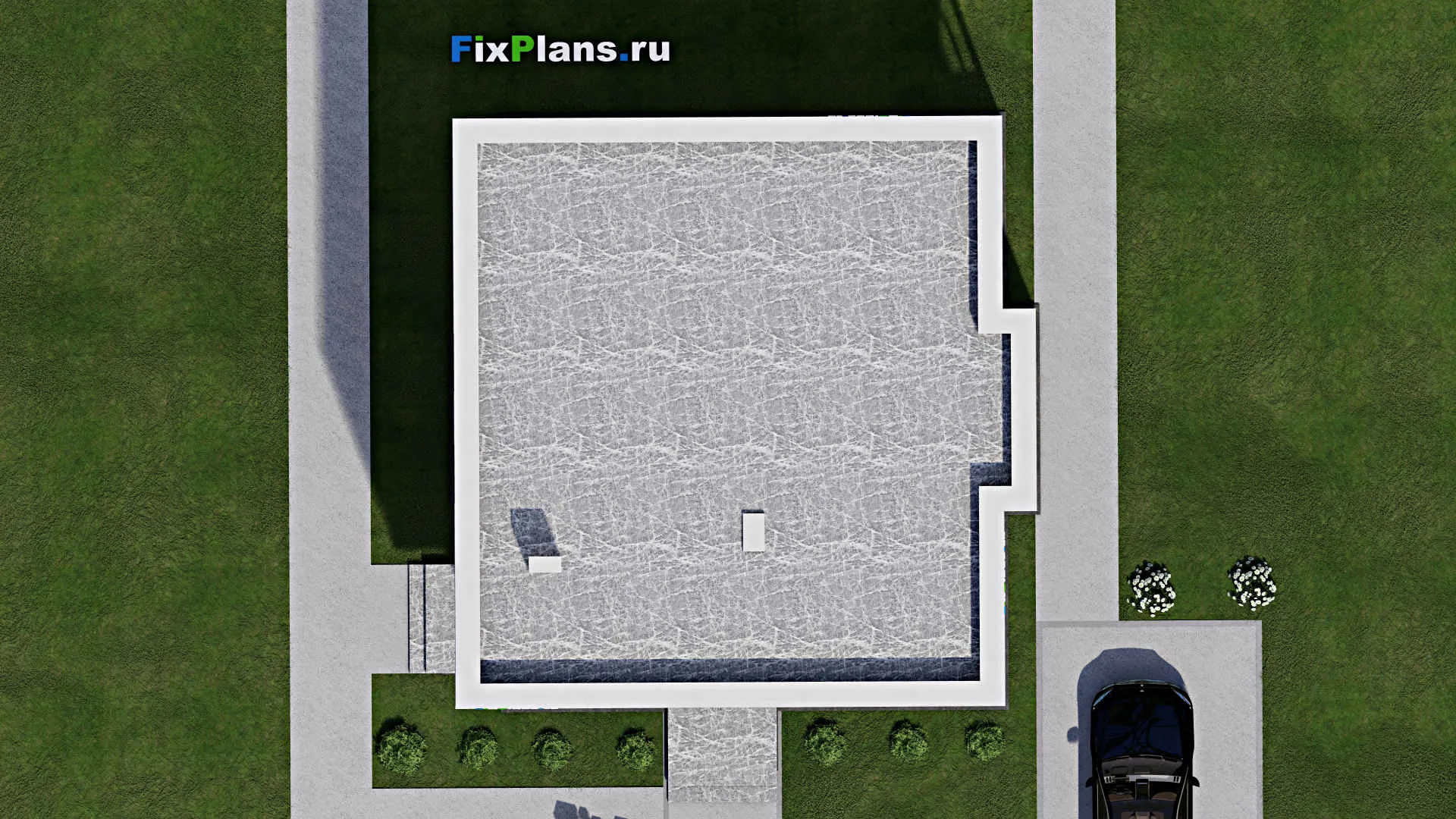 F-10592 - Планы двухэтажного дома 11 на 12, площадью 170 м² с балконом и 5 спальнями