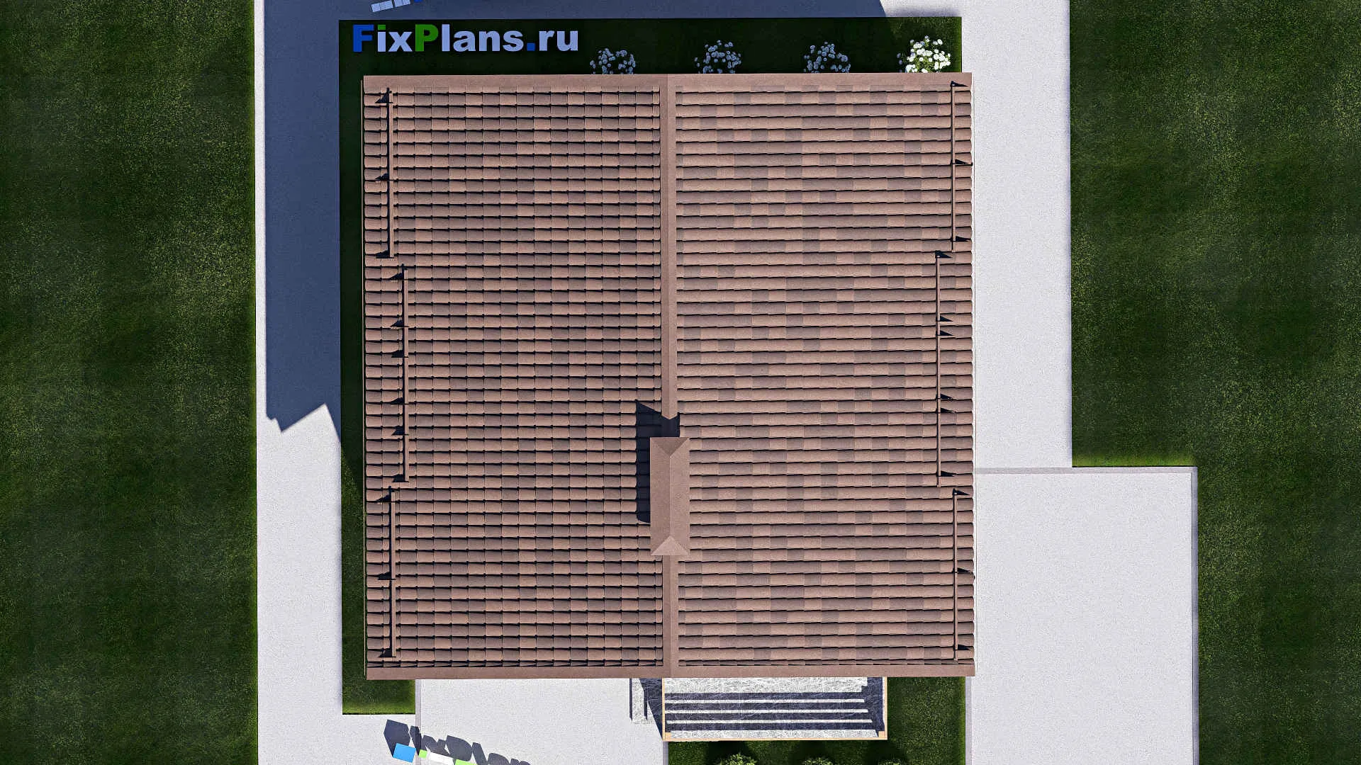 F-17396 - Проект дома с мансардой 10 на 12, площадью 130 м² с балконом и 4 спальнями