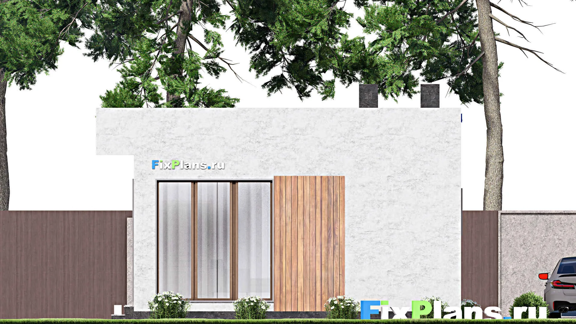 F-14984 - Проект бани 7 на 13, площадью 60 м² с 2 санузлами