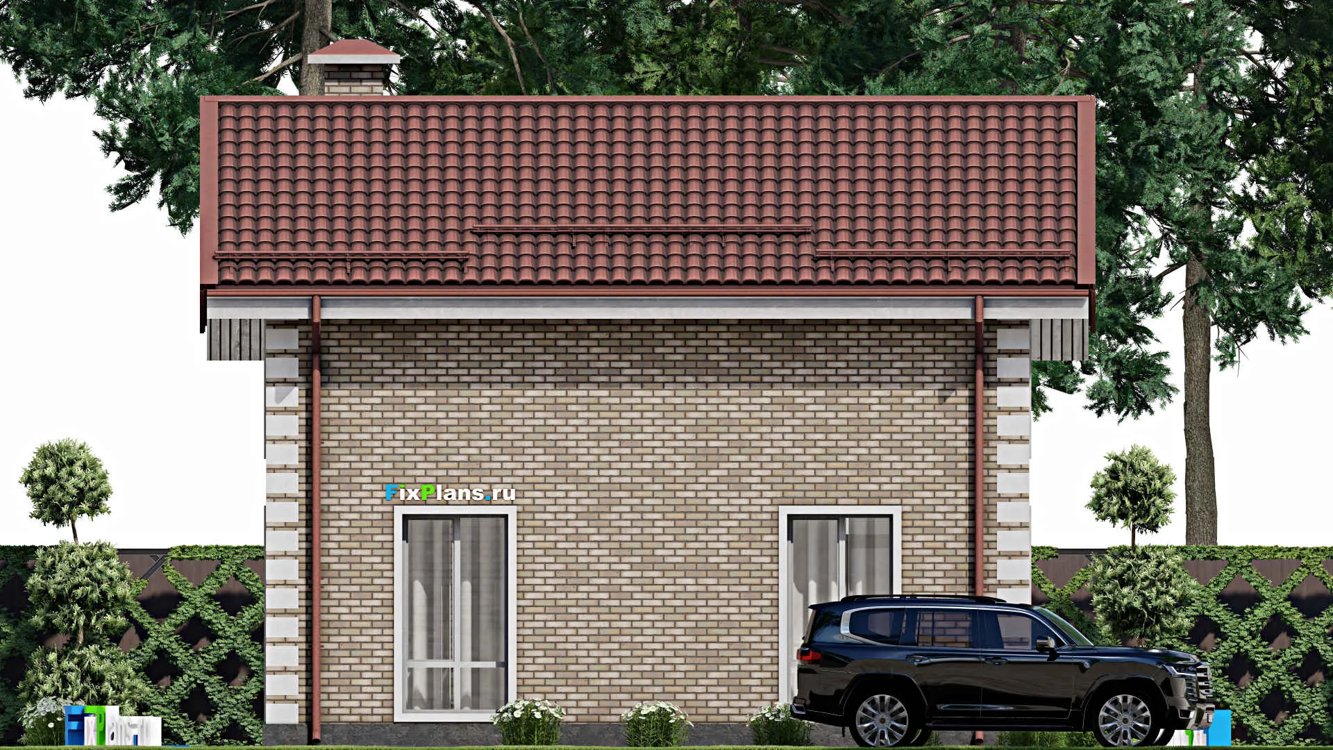 F-2501 - Проект дома с мансардой 9 на 11, площадью 110 м² с 3 спальнями