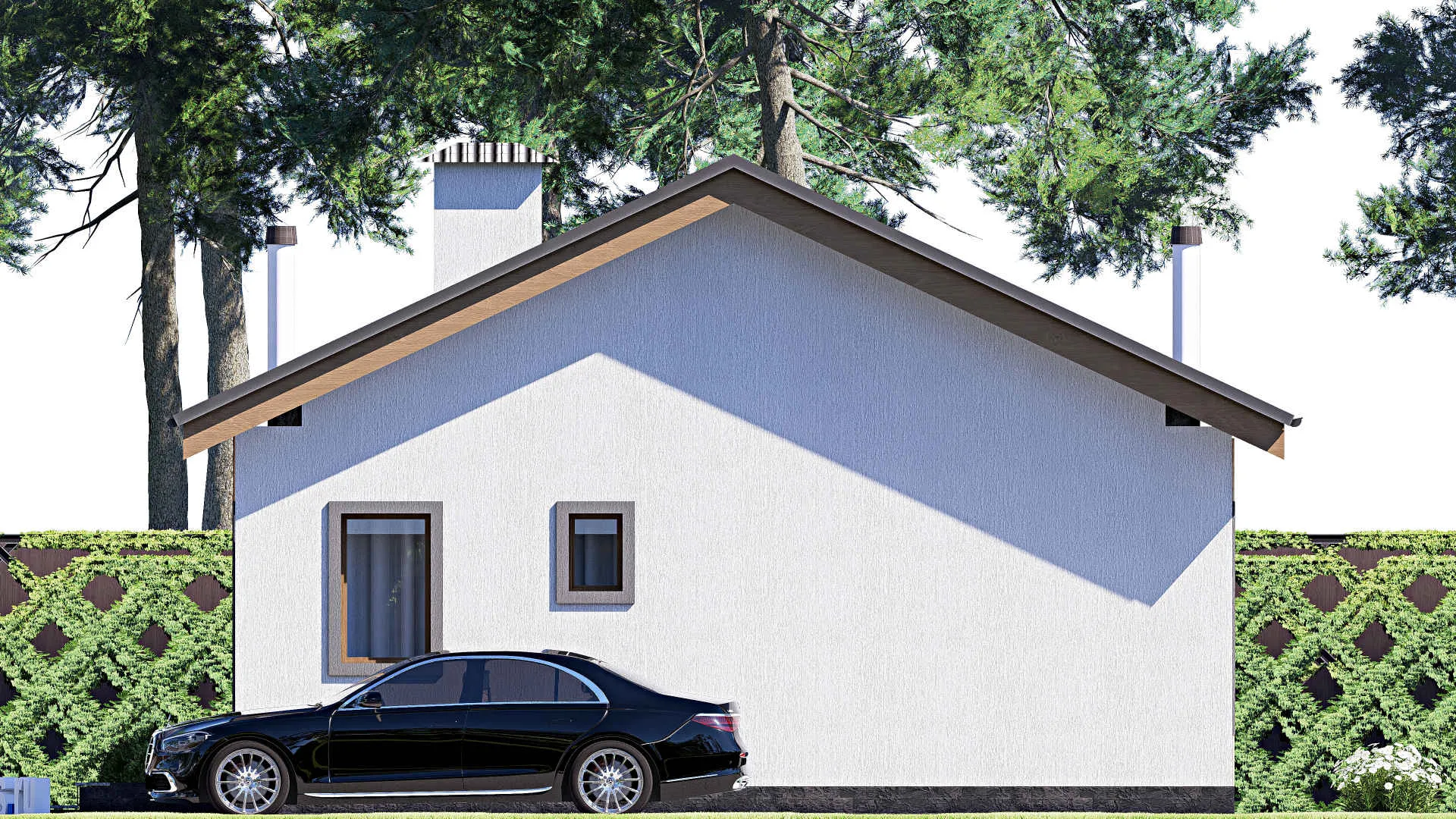 F-20024 - Проект одноэтажного дома 10 на 13, площадью 80 м² с 3 спальнями