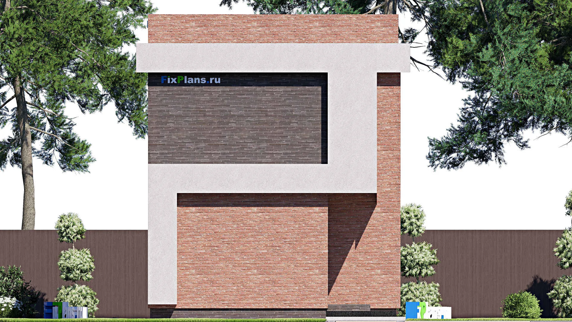 F-18377 - Планы двухэтажного дома 7 на 15, площадью 130 м² с балконом и 4 спальнями