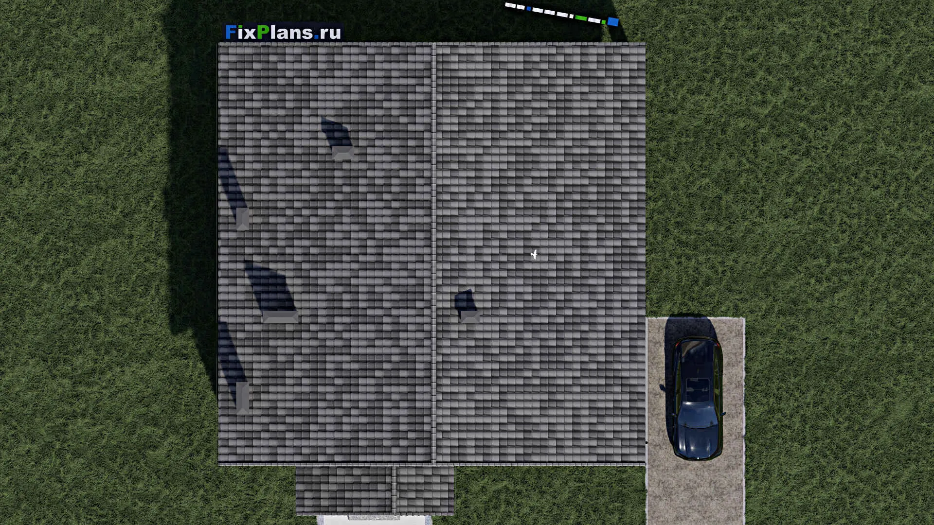 F-1502 - Проект дома с мансардой 11 на 12, площадью 420 м² с террасой, балконом и 4 спальнями