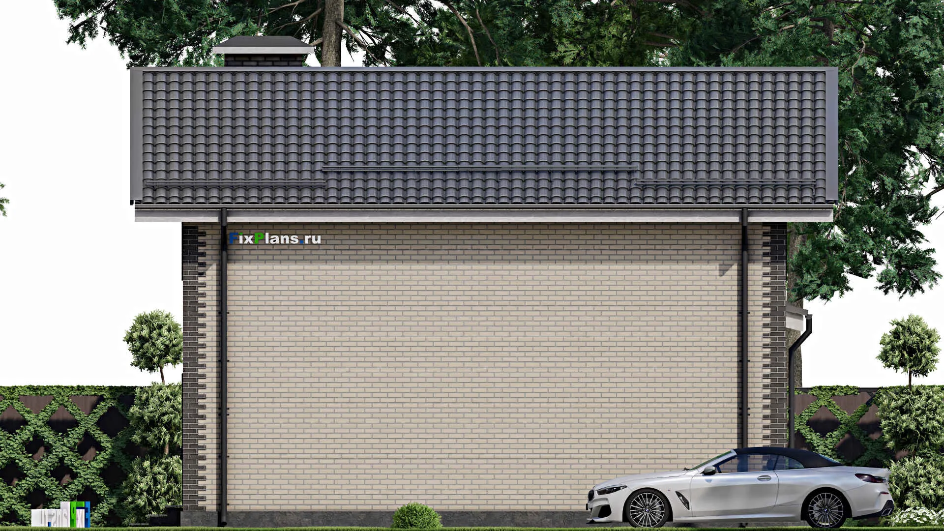 F-3167 - Планы дома с мансардой 11 на 13, площадью 200 м² с террасой и 4 спальнями