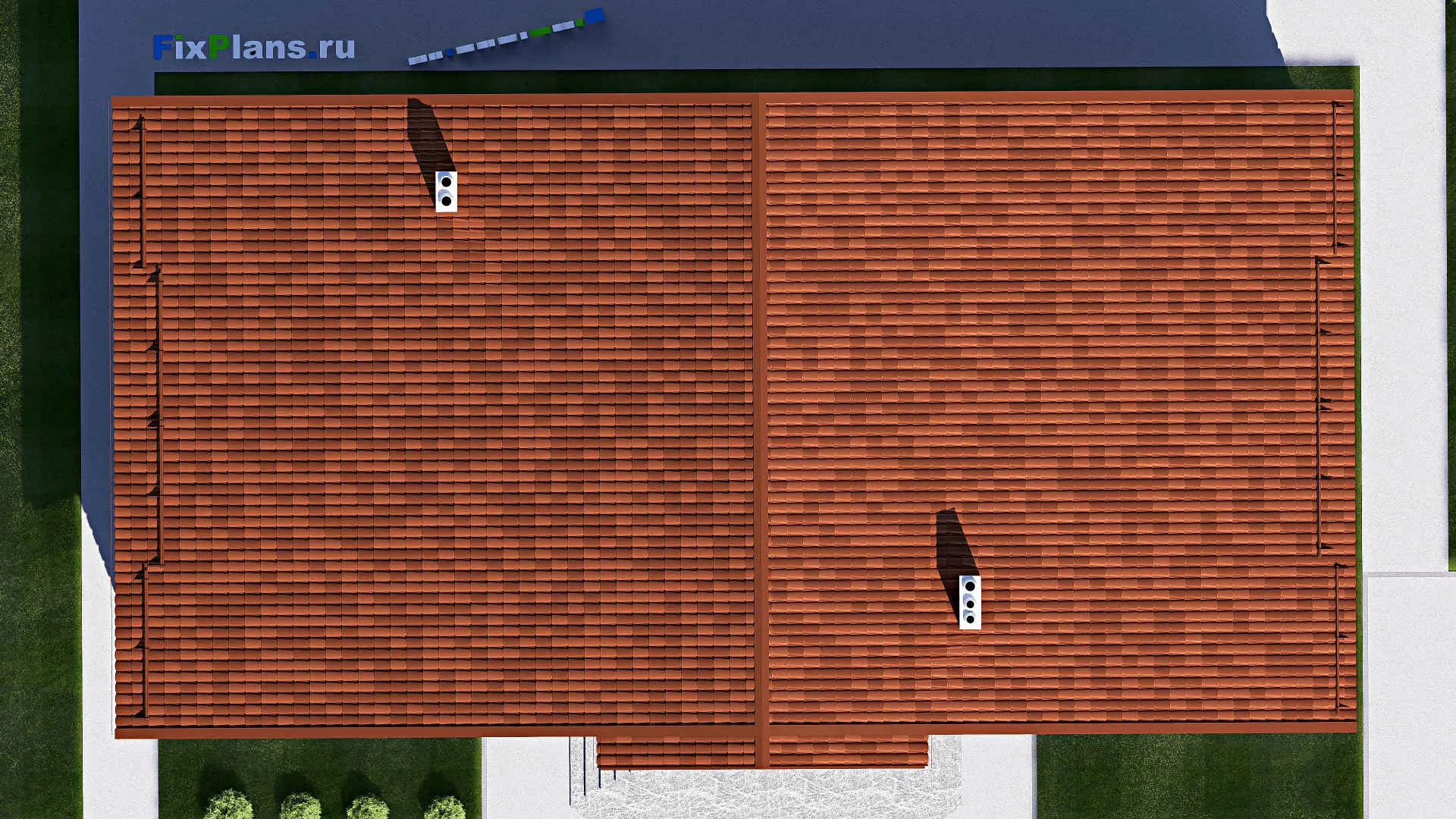 F-17072 - Проект одноэтажного дома 14 на 24, площадью 220 м² с 2 спальнями