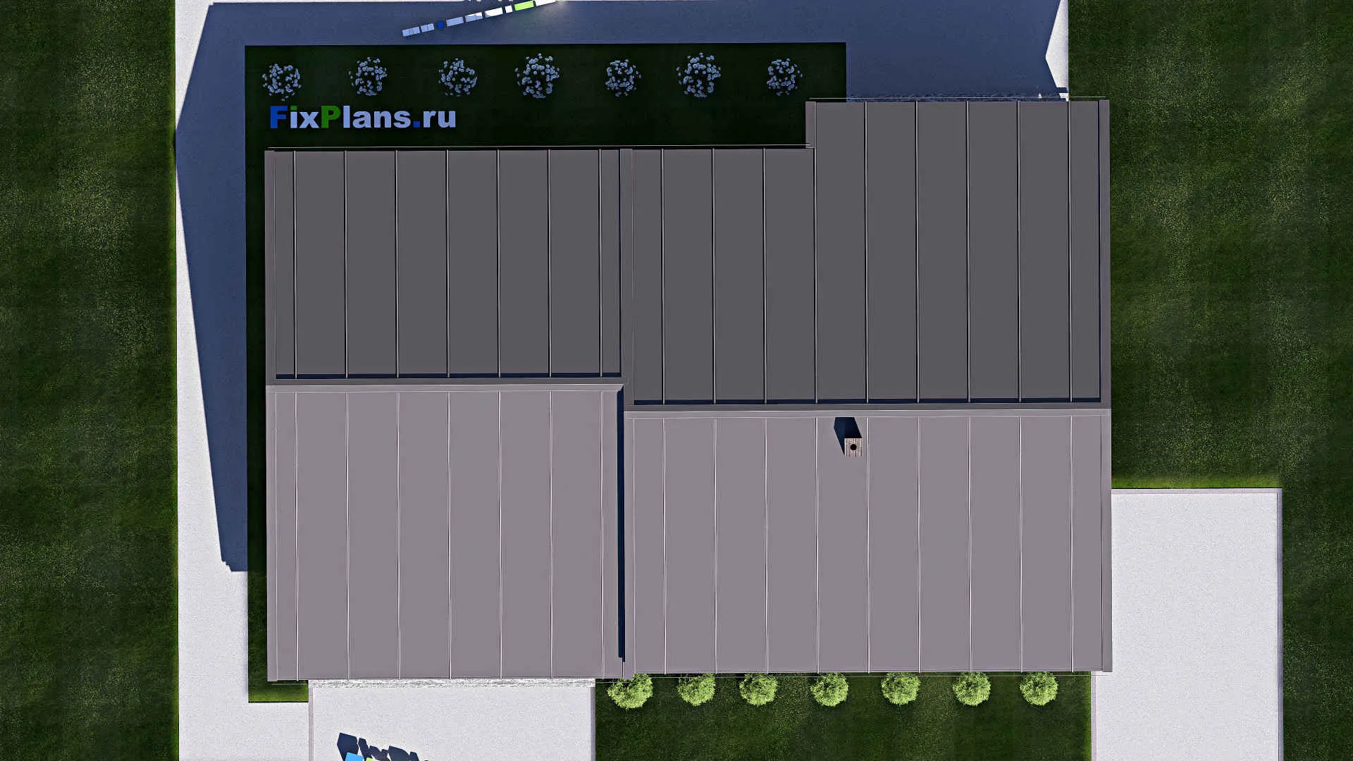 F-18035 - План одноэтажного дома 12 на 17, площадью 140 м² с террасой и 3 спальнями