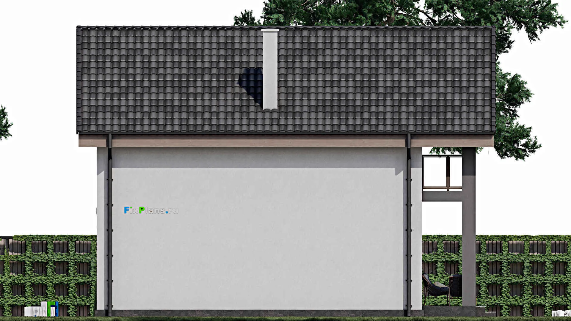 F-1340 - Планы дома с мансардой 9 на 10, площадью 140 м² с балконом и 3 спальнями